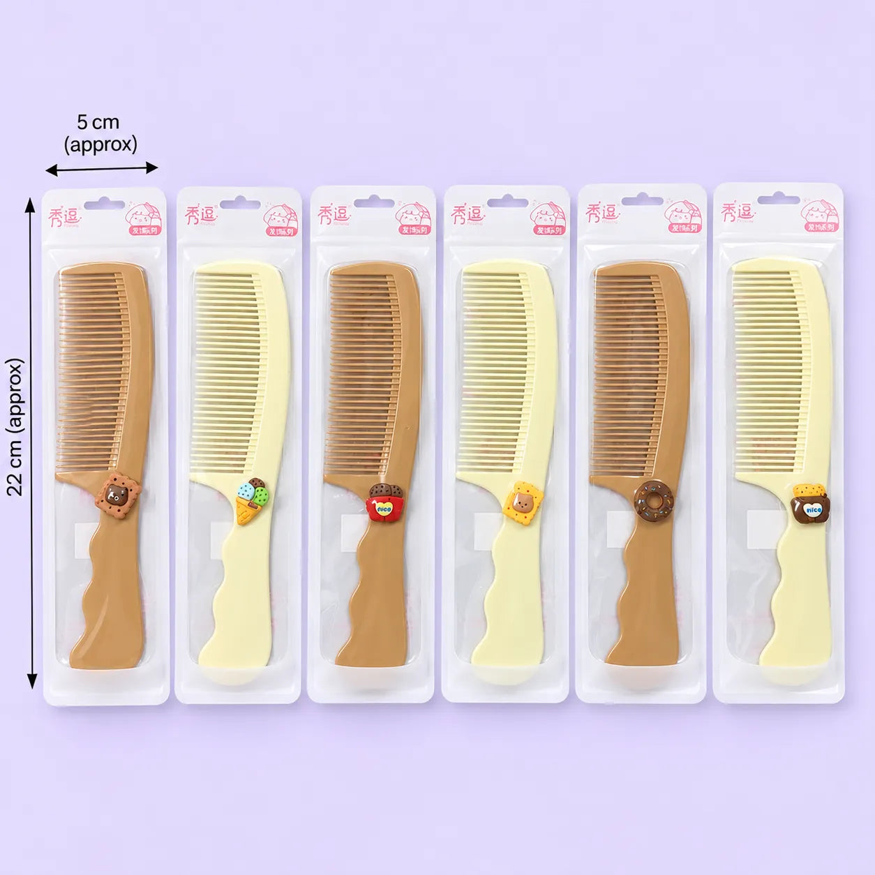Miniature pastel hair comb (1Dz) - UBKWS4236