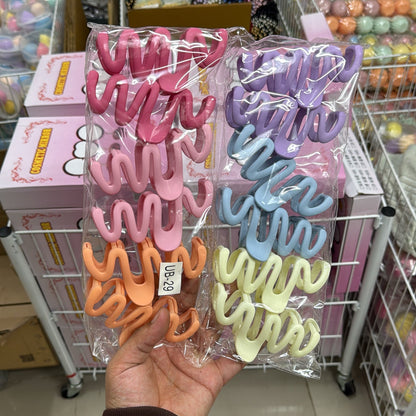 Korean Style Matte Hair claw (Pack of 12) - UBKWS996