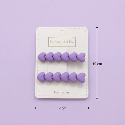 Glossy/matt heart mini hair pins (1Dz) - UBKWS2784