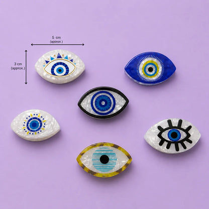 Acrylic Evileye Hair claw (1Dz) - UBKWS2860