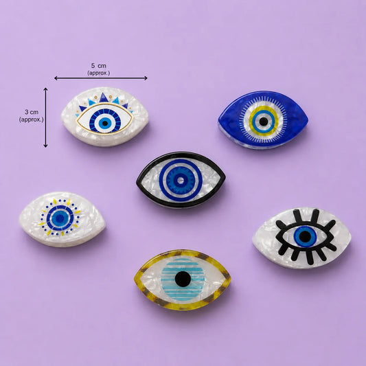 Acrylic Evileye Hair claw (1Dz) - UBKWS2860