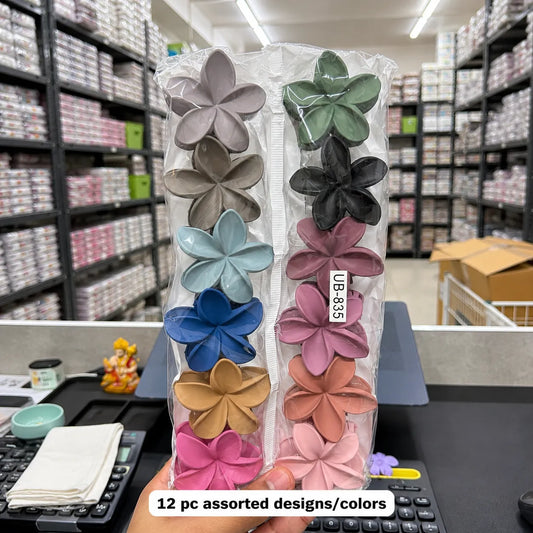 Flower Matt hair claw (1Dz) - UBKWS2924
