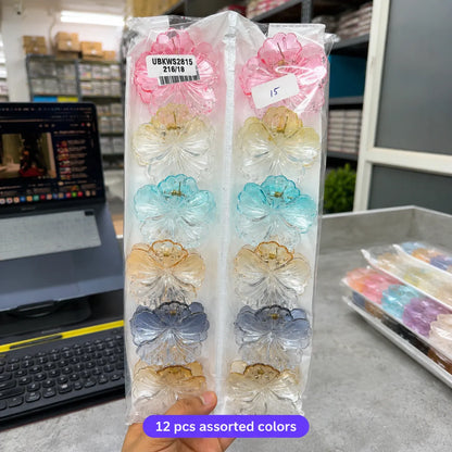 Korean hibiscus flower clip (1Dz) - UBKWS2815