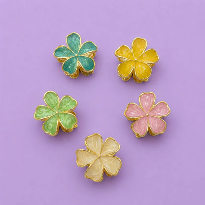 Premium flower metal hair claw (6Pcs) - UBKWS2802