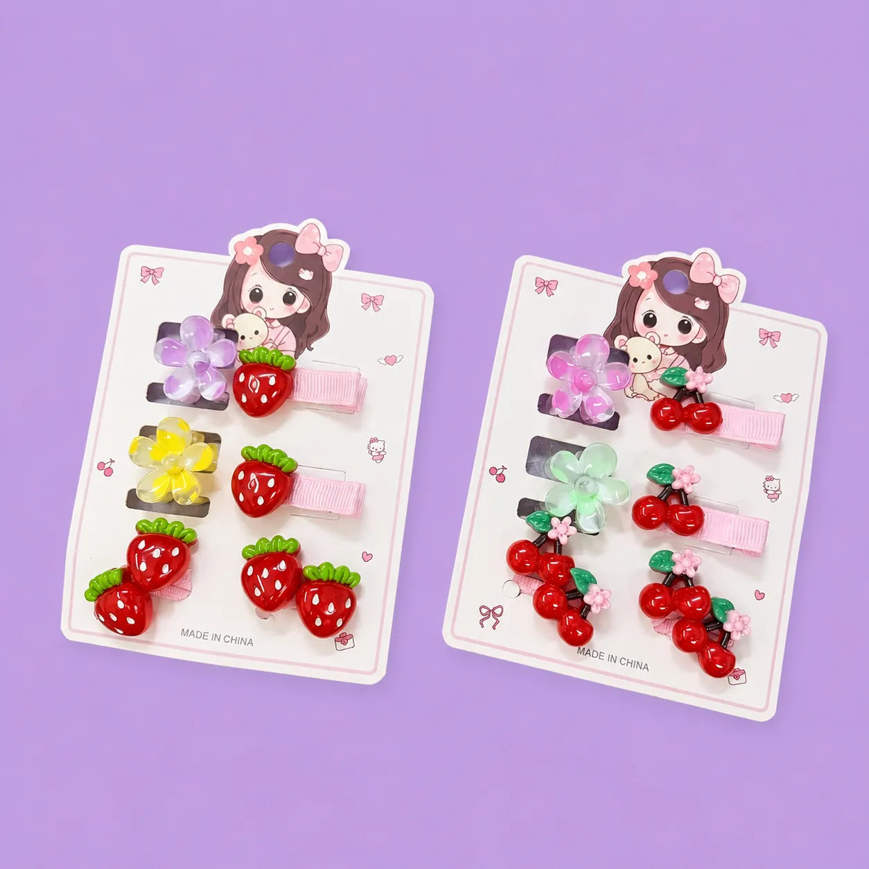 Cherry Kids hair accessories set (1Dz) - CP-173