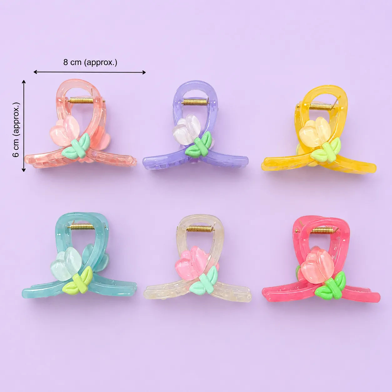 Tulip korean hair claw (1Dz) - UBKWS2923
