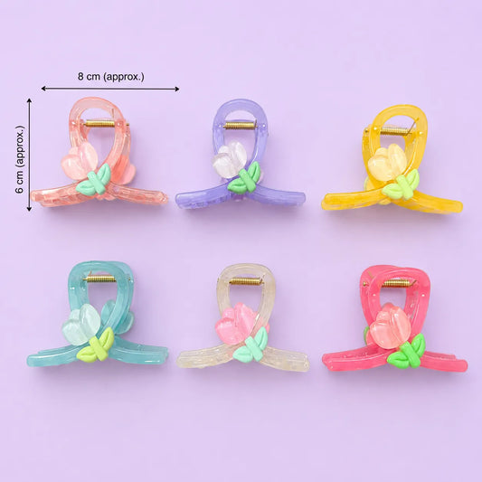 Tulip korean hair claw (1Dz) - UBKWS2923
