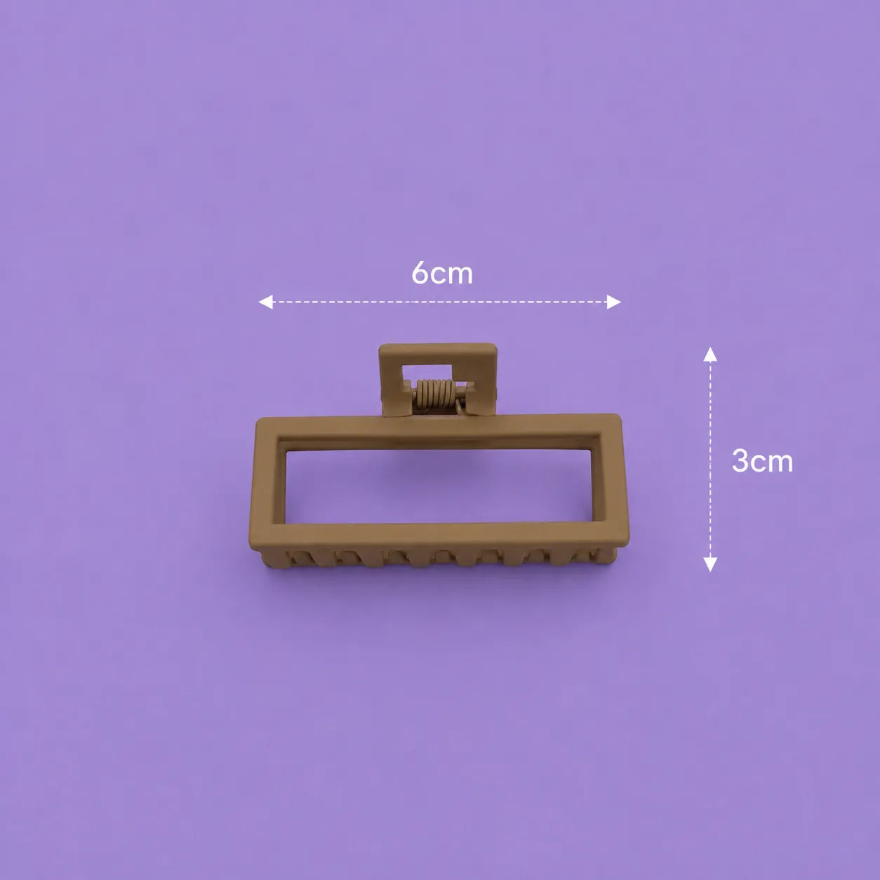 Matt rectangle hair claw (1Dz) - UBKWS467