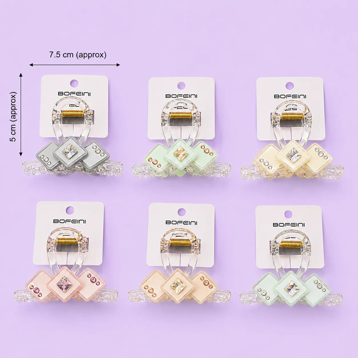 Premium Bofeini hair claw (1Dz) - UBKWS4140