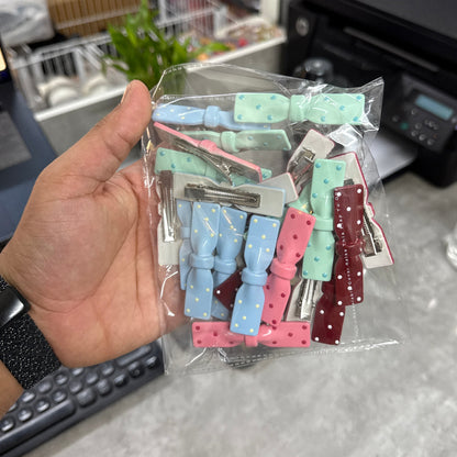 Polka Bow Snap Clips (1Dz) - UBKWS2507