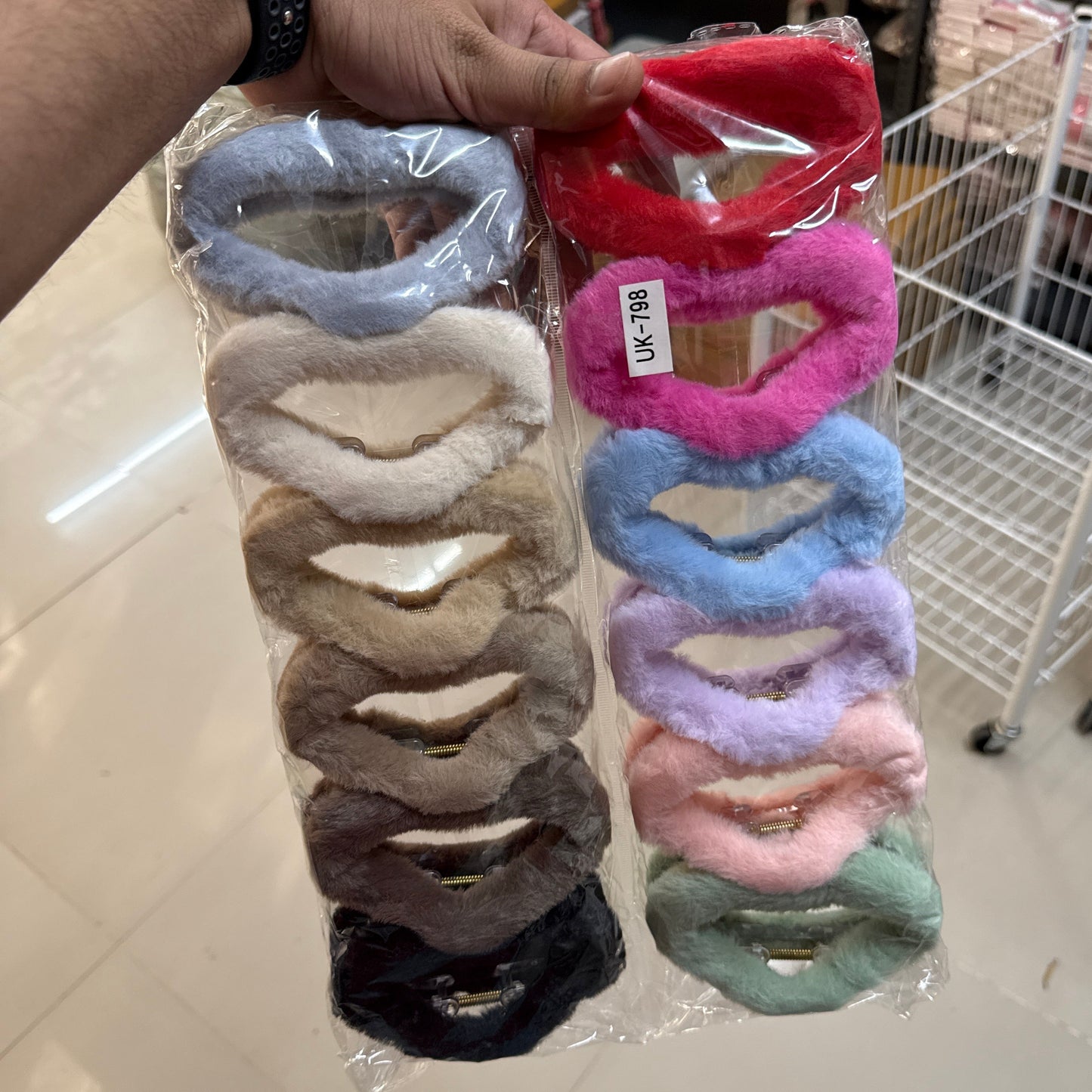 korean fur Hair claw (Pack of 12) - UBKWS596