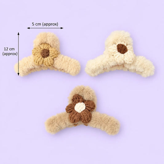 Korean crochet fur hair claw (1Dz) - UBKWS4252