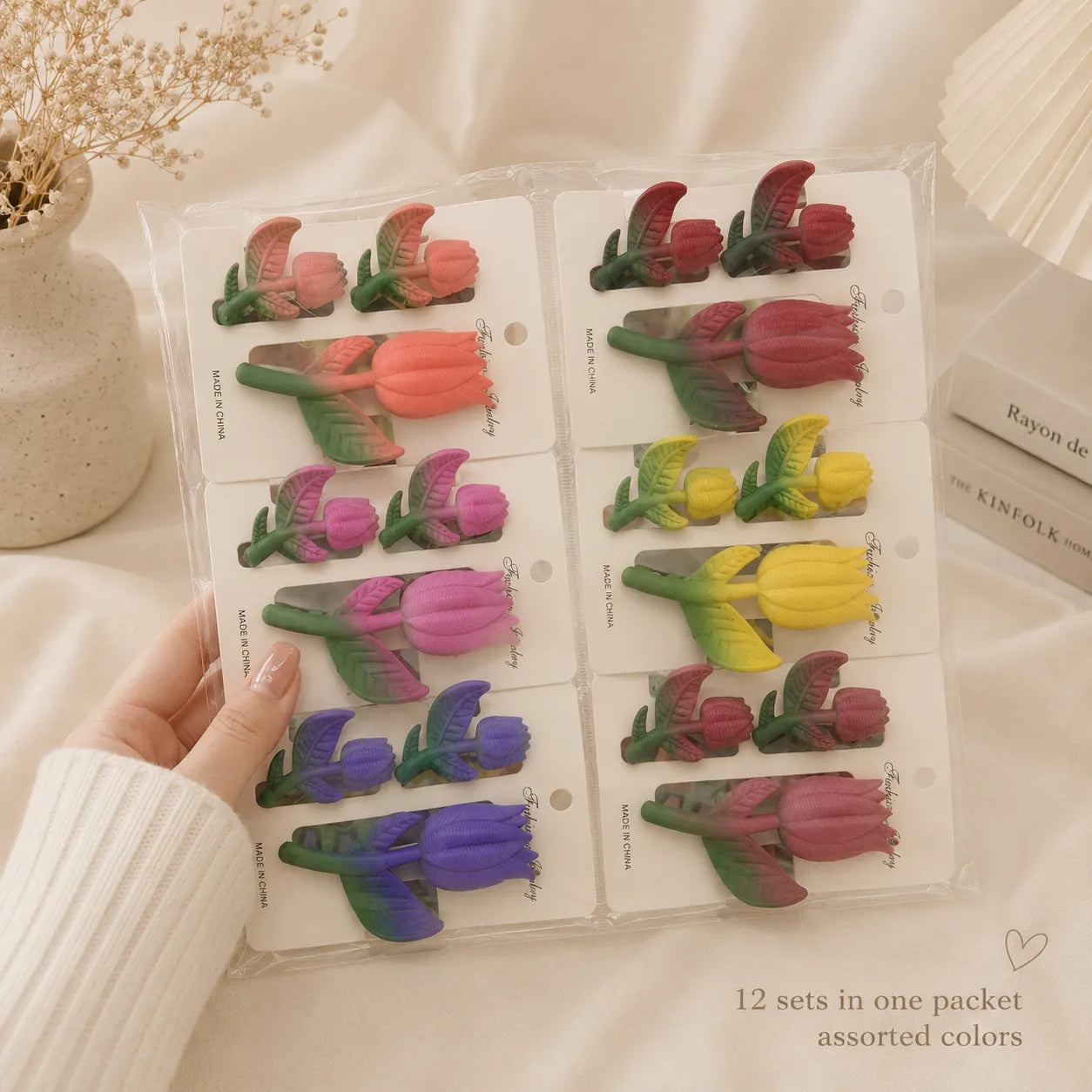 Tulip Transprent  hair claw combo (1Dz) - UBKWS3069