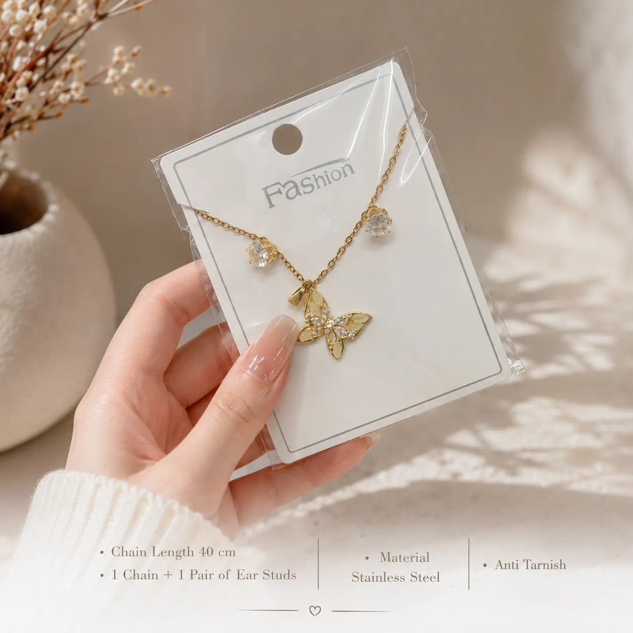 Jewelry Set – butterfly (1 Set) - UBKWS3025