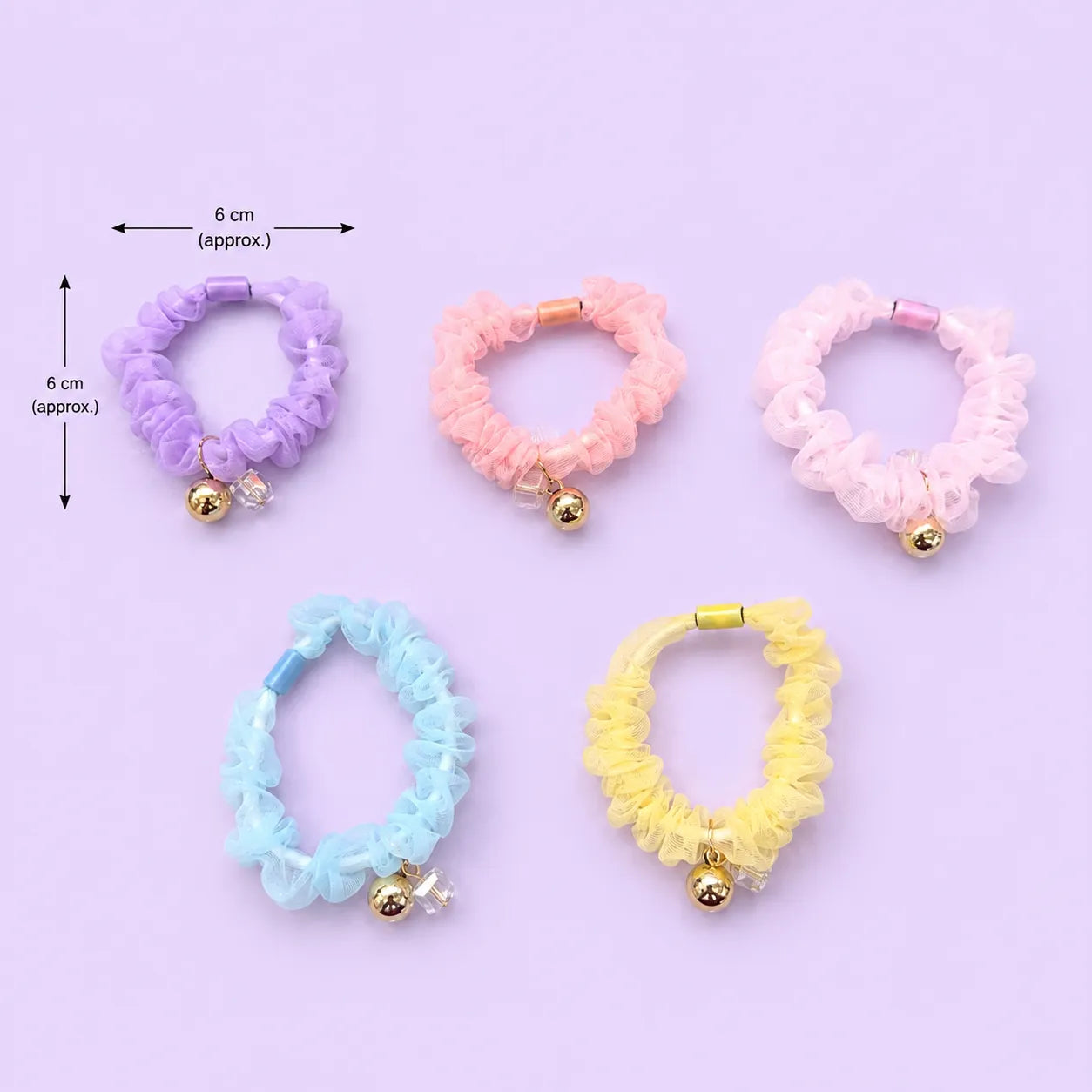 Shimmer thin hair scrunchies (1Dz) - UBKWS2938