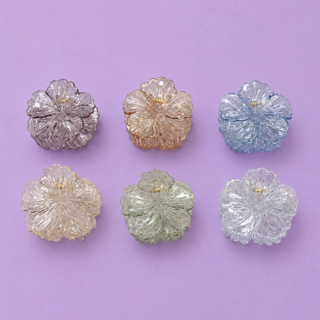 Korean hibiscus flower clip (1Dz) - UBKWS2814
