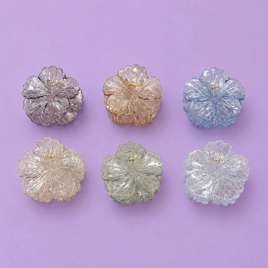 Korean hibiscus flower clip (1Dz) - UBKWS2814