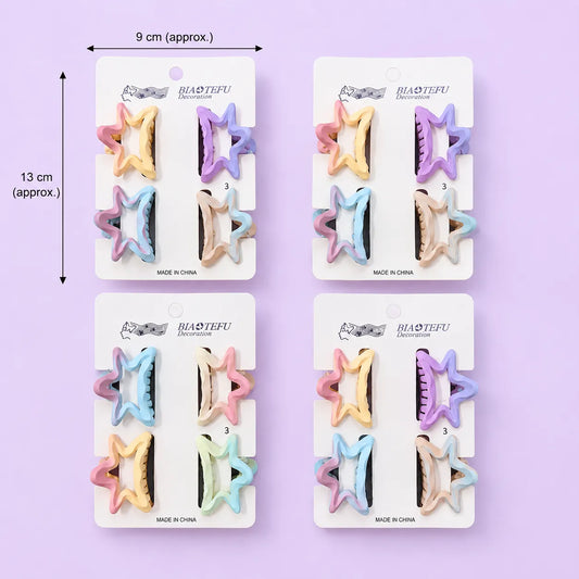 Mini Gradient star hair claw card (1Dz) - UBKWS2961