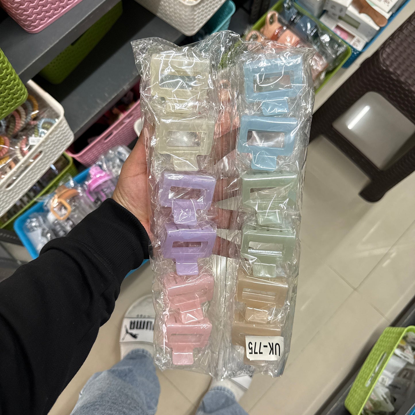 Pastel Gloss Square Hair Claw (12Pcs) - ubkws1178