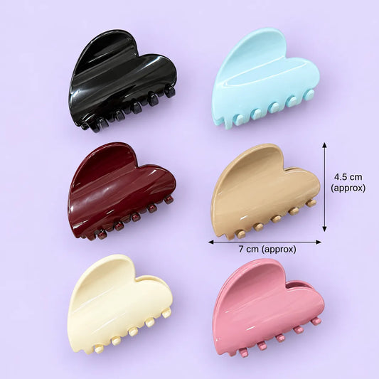 Heart medium hair claw (1Dz) - UBKWS4352