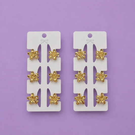 Flower mini metal hair claw (1Dz) - UBKWS2809