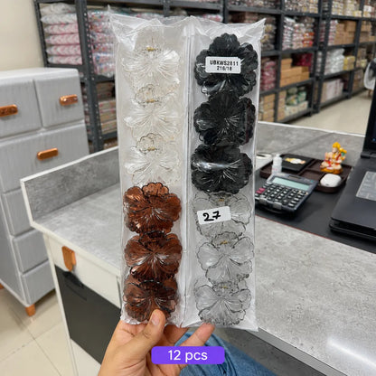 Korean hibiscus flower clip (1Dz) - UBKWS2811