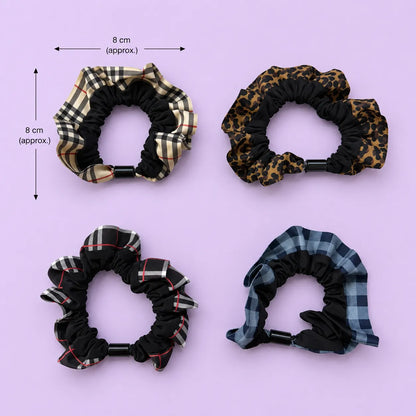 Printed thin hair scrunchies (1Dz) - UBKWS2054