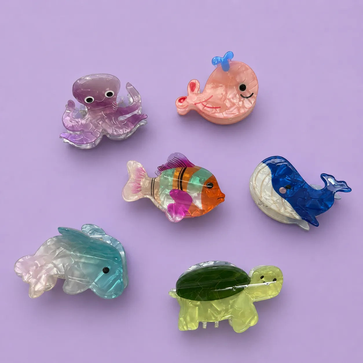 Acrylic Fish Hair claw (1Dz) - UBKWS2858