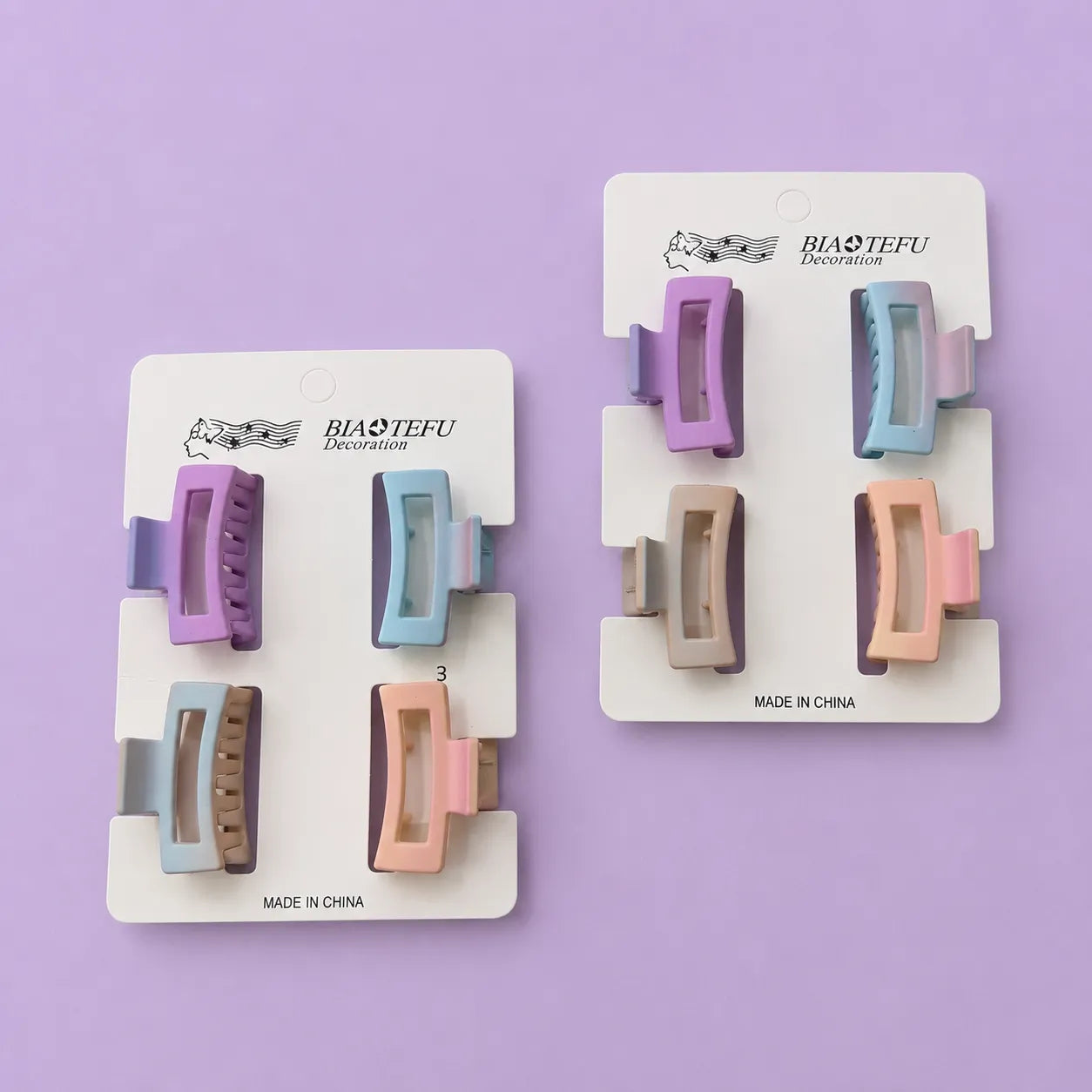 Gradient mini hair claw cards (1Dz) - UBKWS2854