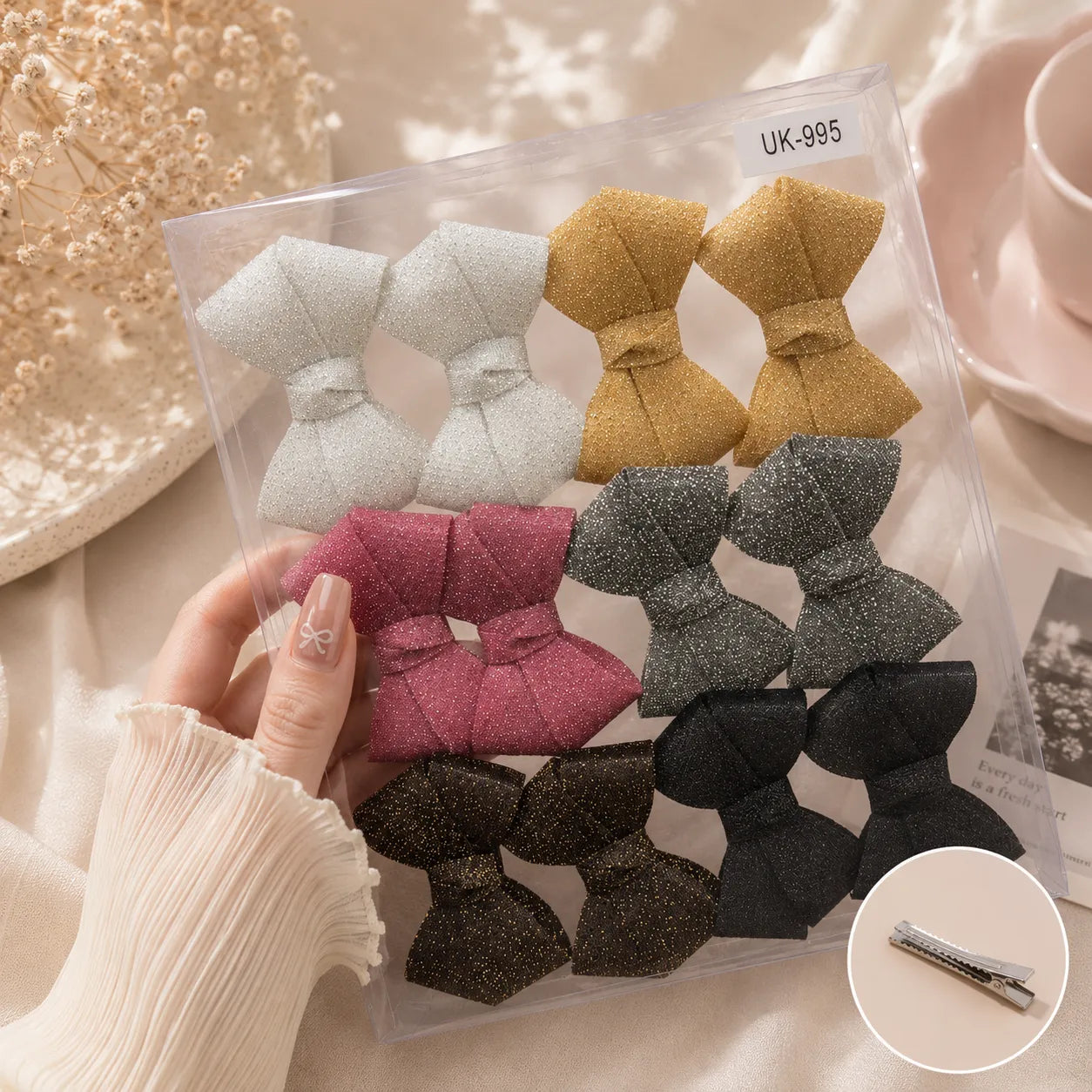 Bow hair pin (1Dz) - UBKWS2832