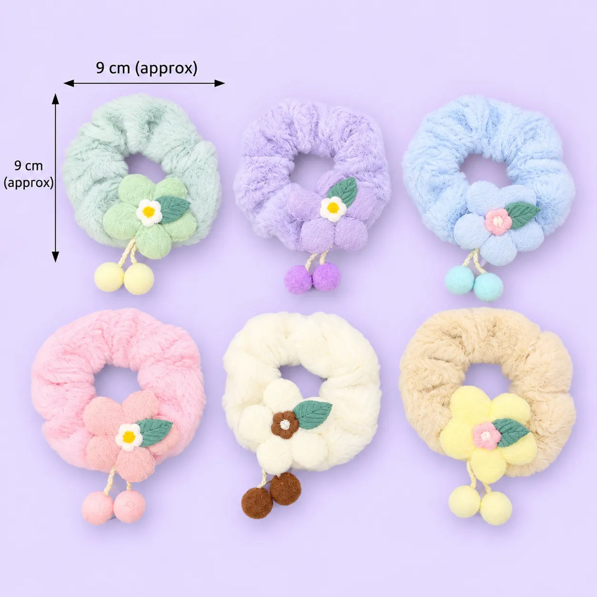 korean Fur har scrunchies (1Dz) - UBKWS4260