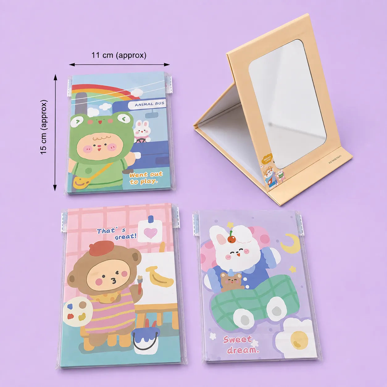 Korean foldable desk mirror (1Dz) - UBKWS4203