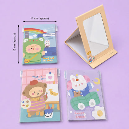 Korean foldable desk mirror (1Dz) - UBKWS4203