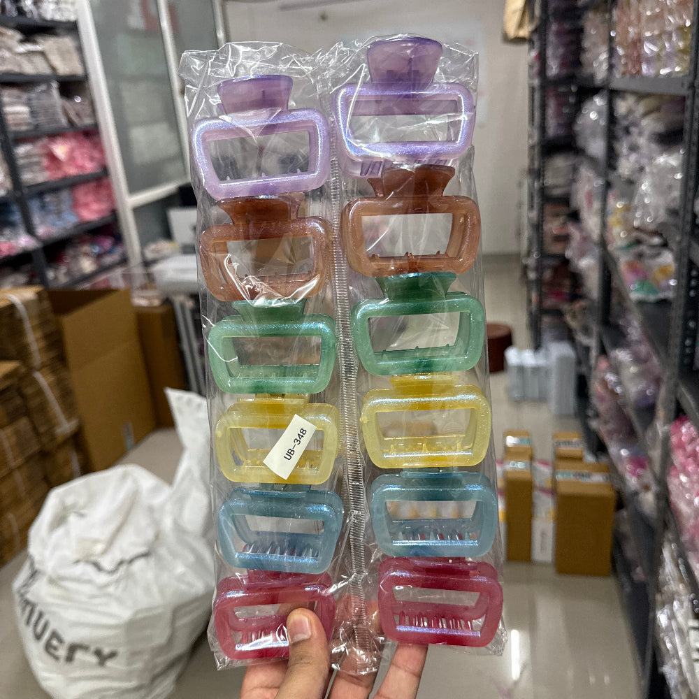 Glossy Rectangle Hair Claw (1Dz) - UBKWS2432
