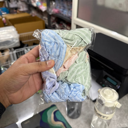Striped Cotton Scrunchie (1Dz) - UBKWS2492