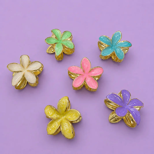 XL Premium flower metal hair claw (6Pcs) - UBKWS2803