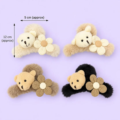 Korean teddy fur hair claw (1Dz) - UBKWS4255