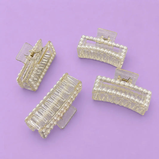 Pearl Rectangle hair claw (1Dz) - UB-439