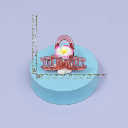 Floral Transparent Hair Claw Clip (1Dz) -UBKWS2396