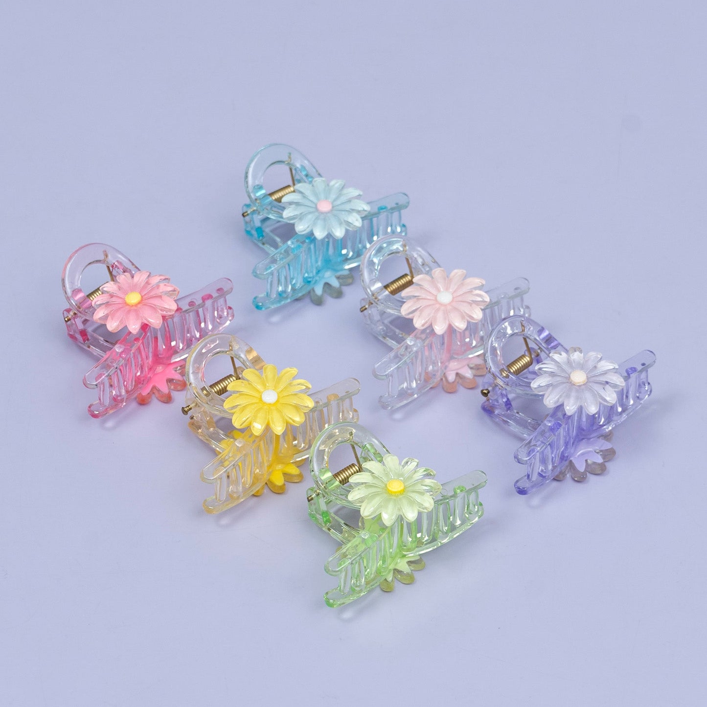 Flower Acrylic Hair Claw Clip (1Dz) - UBKWS2399