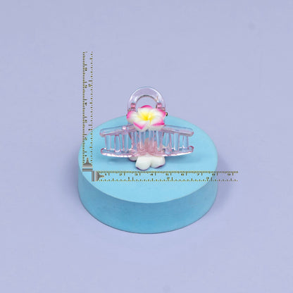 Floral Transparent Hair Claw Clip (1Dz) - UBKWS2401
