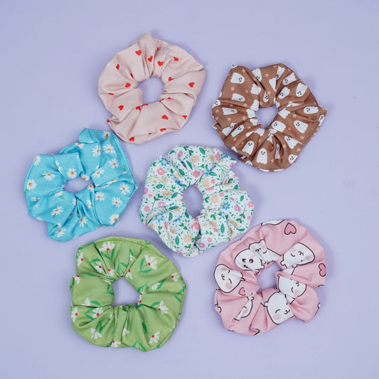 Hand made Printed Scrunchies Set (1Dz) – UBKWS2716