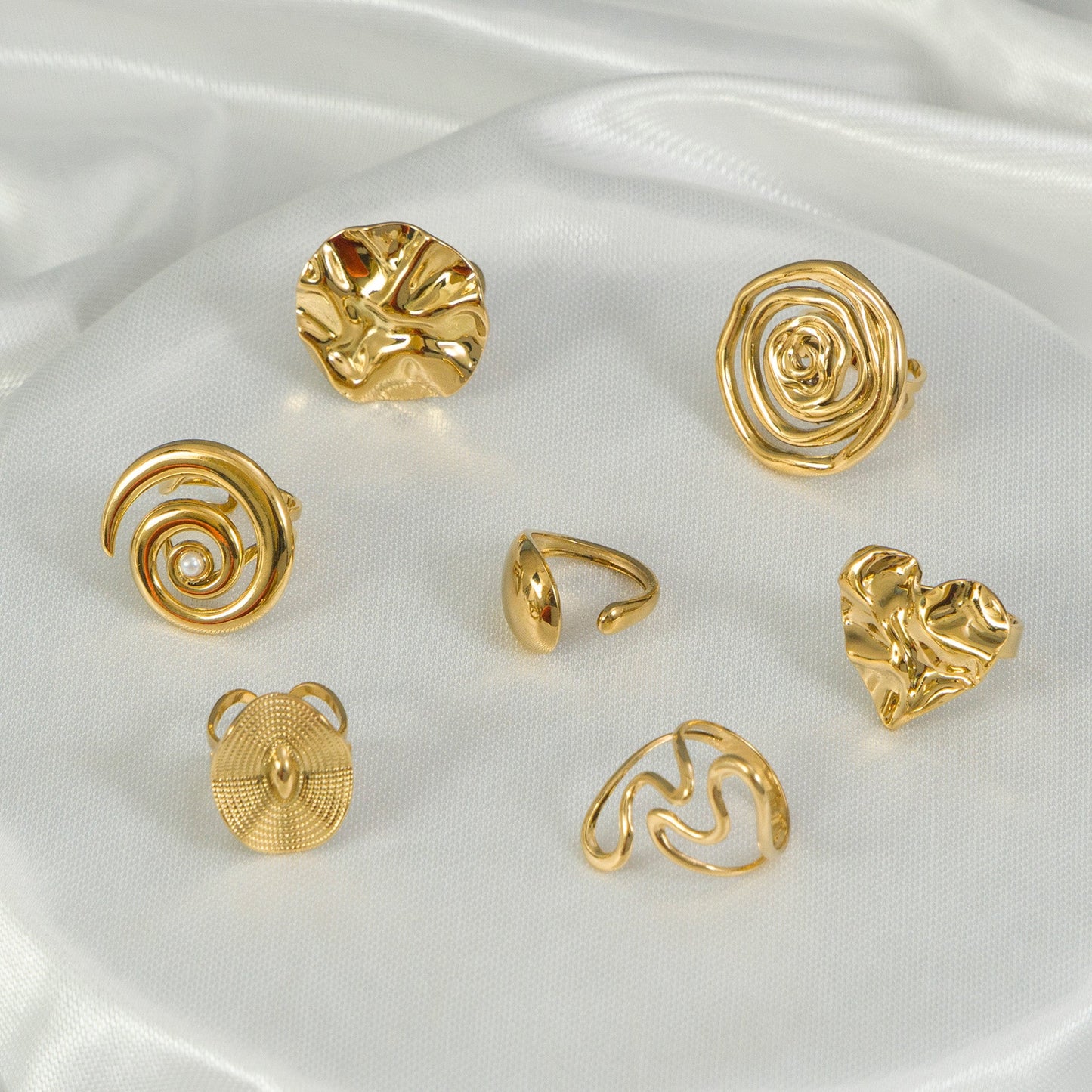 Anti-Tarnish adjustable rings - UBK3176