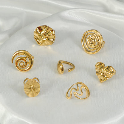 Anti-Tarnish adjustable rings - UBK3176