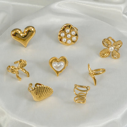 Anti-Tarnish adjustable rings - UBK3178