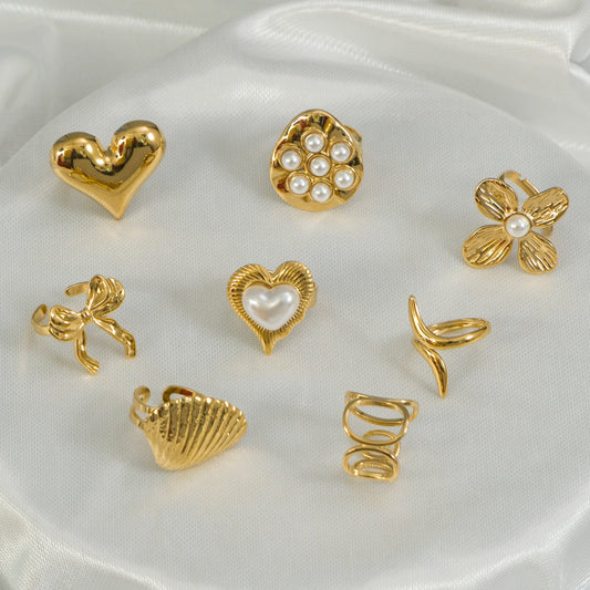 Anti-Tarnish adjustable rings - UBK3178