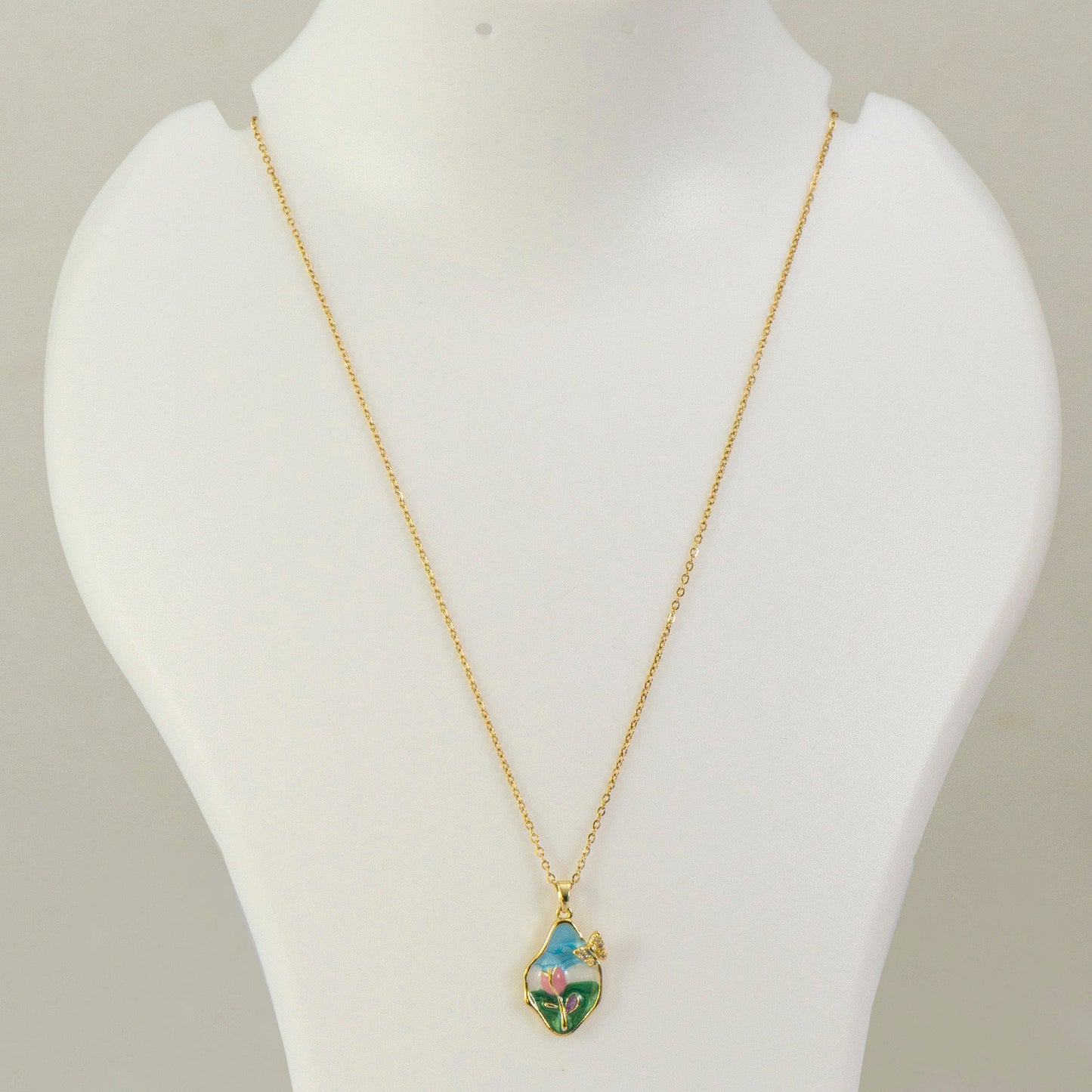 Anti tarnish Pendant Necklace  - UBK3188