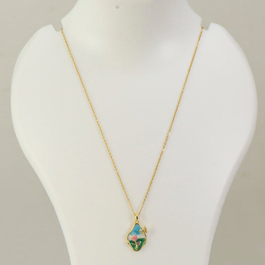 Anti tarnish Pendant Necklace  - UBK3188