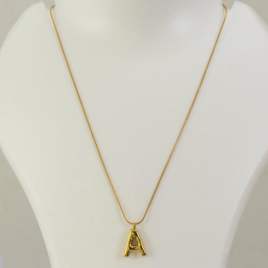 "A'" Anti tarnish Pendant Necklace  - UBK3199