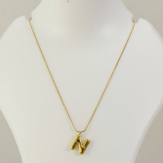 "N'" Anti tarnish Pendant Necklace  - UBK3201